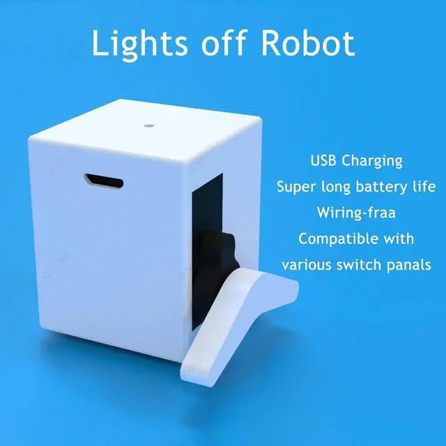 Alt view image 3 of 6 - Smart Remote Control Light Switch Bot Button light-off Wireless Remote off switch Wall Lamp Switches On Off Finger Arm Press bot(6M 2 Control)