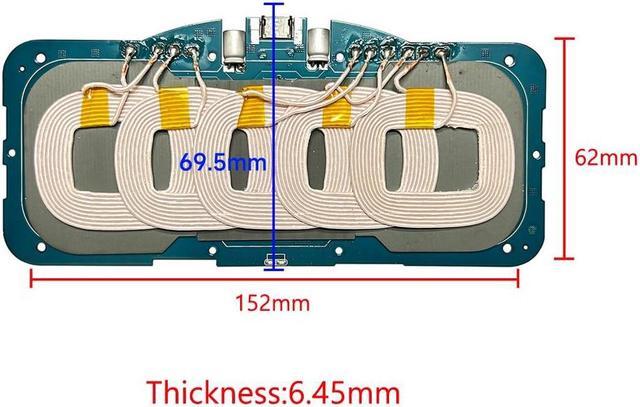Alt view image 3 of 6 - 5 Coil DIY Wireless Charging Desk Table Car Accessories Mobile Phone Qi Wireless Charging Coil Module Circuit Board Charger PCBA(Only PCBA)