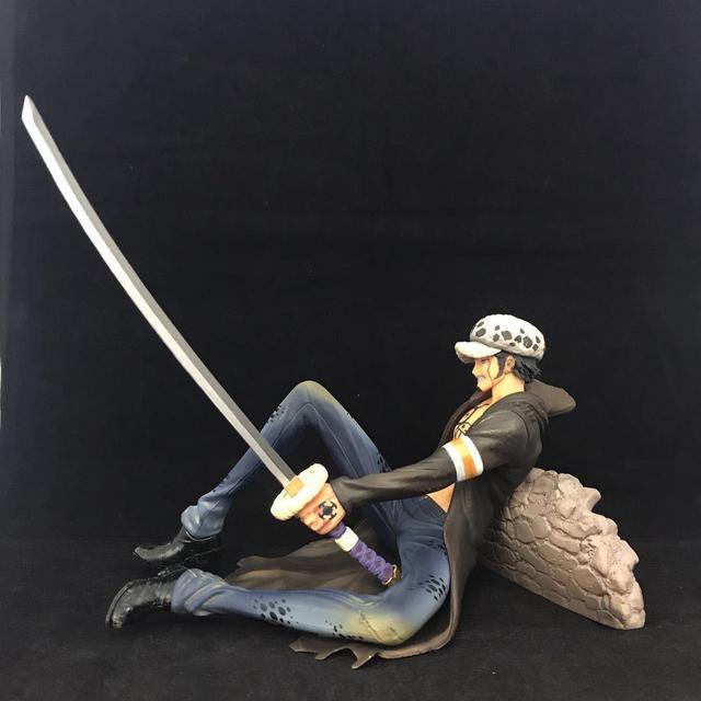 Alt view image 2 of 6 - Anime One Piece Trafalgar Law Battle Damage Sitting Position PVC Action Figure Collectible Model Doll Toy 18cm