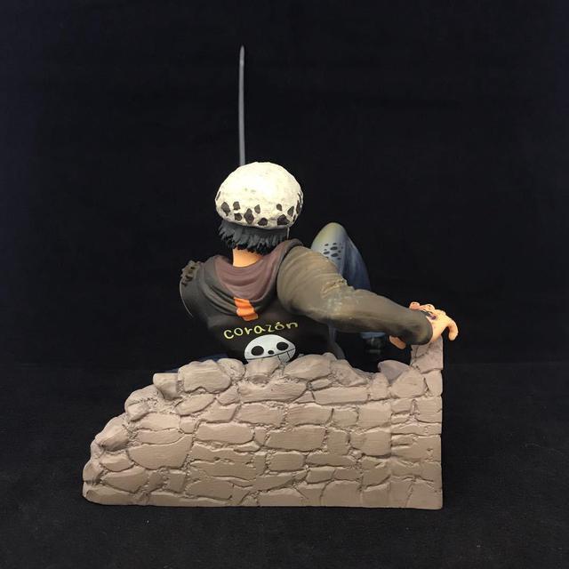 Alt view image 6 of 6 - Anime One Piece Trafalgar Law Battle Damage Sitting Position PVC Action Figure Collectible Model Doll Toy 18cm