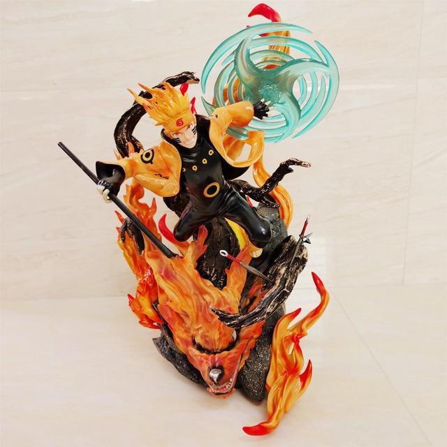 Anime Naruto Naruto GK Rikudo Sennin Rasengan Luminous PVC Action Figure  Collectible Model Doll Toy 35cm 