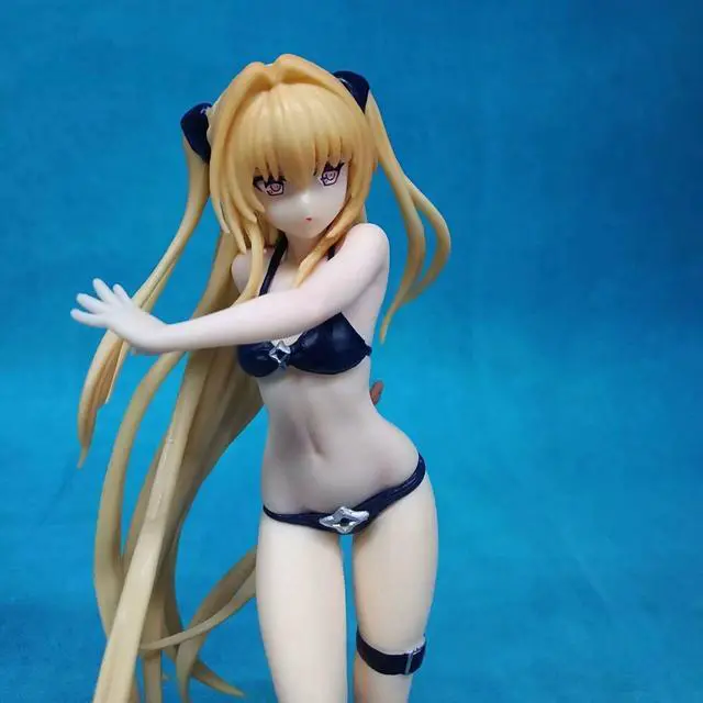 Alt view image 3 of 6 - Anime To Love Ru Golden Swimsuit PVC Action Figure Collectible Model Doll Toy 10cm