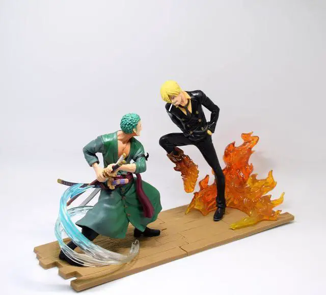 Alt view image 5 of 6 - Anime One Piece Sanji VS Roronoa Zoro PVC Action Figure Collectible Model Doll Toy 13cm(A)