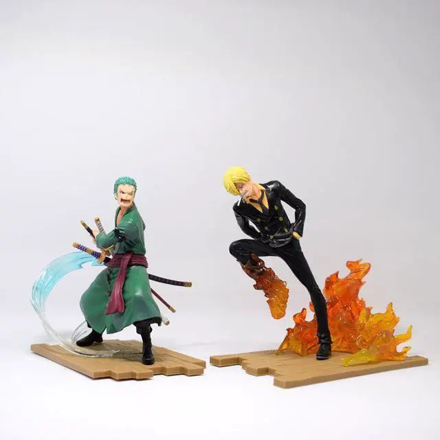 Alt view image 6 of 6 - Anime One Piece Sanji VS Roronoa Zoro PVC Action Figure Collectible Model Doll Toy 13cm(A)