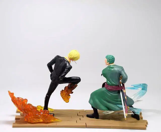 Alt view image 4 of 6 - Anime One Piece Sanji VS Roronoa Zoro PVC Action Figure Collectible Model Doll Toy 13cm(A)