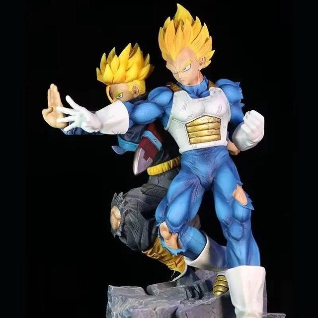 Dragon Ball PVC Action Figure, GK Batalha Vegeta Trunks, Ressonante Pai  Filho Onda Saiyan Vegeta Estátua, Toy modelo, 31cm