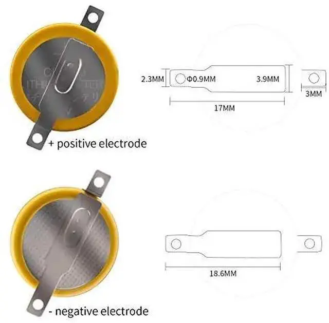 Alt view image 5 of 6 - 12 Pack CR1616 3V Button Cell Lithium Battery with Solder Tabs for for Pokemon, Gameboy Color, Gameboy Advance Game Battery