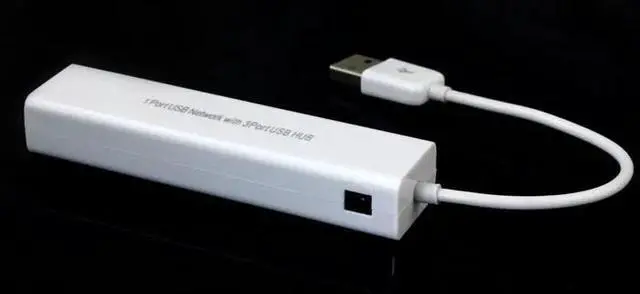 Alt view image 2 of 3 - USB to RJ45 Ethernet Network Adapter Card With 3 Ports USB Ports Hub wired network adapter jack USB connector USB Lan Card