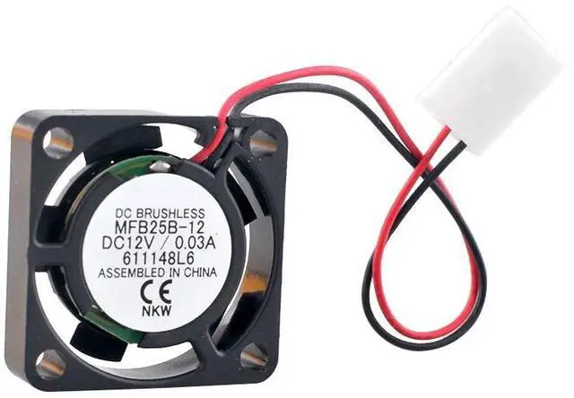 Alt view image 6 of 6 - MFB25B-12 2.5cm 25mm fan 25x25x7mm DC12V 0.03A Quiet micro cooler cooling fan heat sink for motherboard