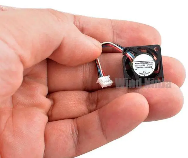 Alt view image 6 of 6 - 17mm AD01705HX087G00 Micro Axial Fan 1.7cm 17x17x8mm DC5V 0.10A 4-Pin PWM Miniature Equipment Cooling Fan