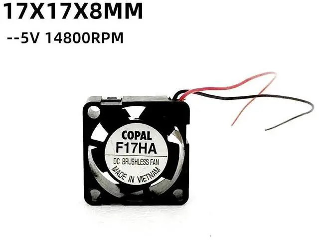Main image of Nidec 1708 F17HA 1.7CM 17x17x8MM Mini Cooling fan 5V 0.3W 14800RPM Hydraulic Bearing Smallest Fan 2wires