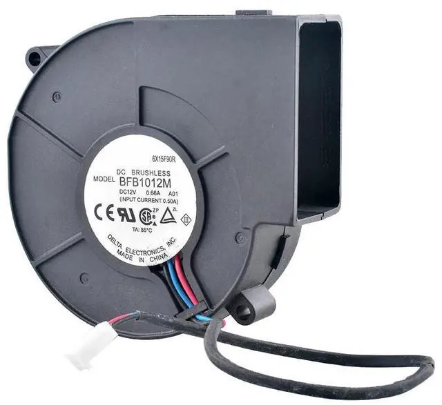 Alt view image 3 of 6 - BFB1012M 97x94x33mm 97mm Centrifugal Blower Fan DC12V 0.66A 3-Pin Double Ball Bearing Cooling Fan for Server Cabinets