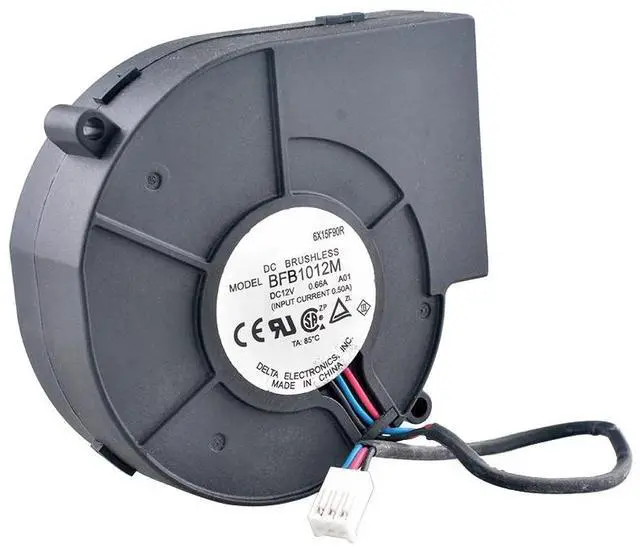 Alt view image 2 of 6 - BFB1012M 97x94x33mm 97mm Centrifugal Blower Fan DC12V 0.66A 3-Pin Double Ball Bearing Cooling Fan for Server Cabinets