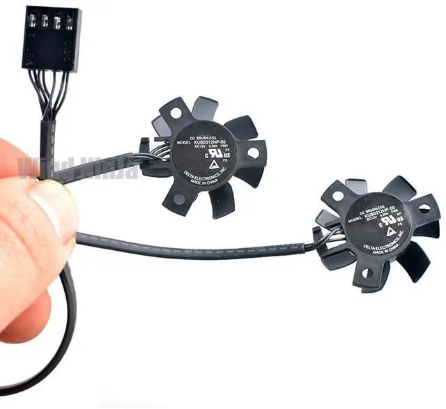 Alt view image 2 of 6 - KUB0312HP-00 Micro Axial Flow Fan Cooling Fan for R6EE Motherboard 28mm Diameter 19mm Hole Distance DC12V 0.20A 4-Pin