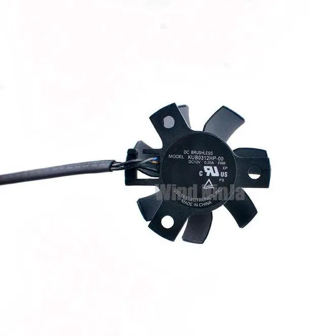 Alt view image 5 of 6 - KUB0312HP-00 Micro Axial Flow Fan Cooling Fan for R6EE Motherboard 28mm Diameter 19mm Hole Distance DC12V 0.20A 4-Pin