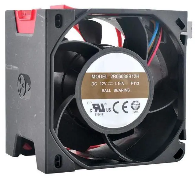 Alt view image 2 of 6 - 60mm Cooling Fan 2B06038B12H 6cm DC12V 1.16A 8000rpm Dual Ball Bearing Server Fan for Enhanced Heat Dissipation