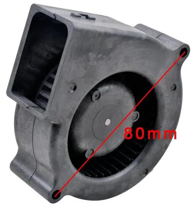 Alt view image 3 of 5 - D07F-12SS13 7530 75mm blower fan 75x75x30mm DC12V 0.40A High air volume turbo blower cooling fan for projector humidifier