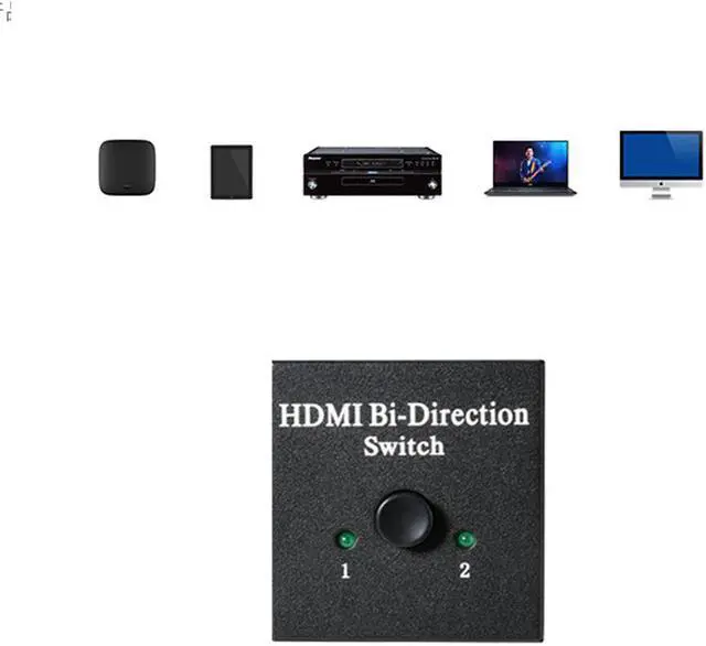 Main image of 2 Ports 4Kx2K HDMI Switcher STEYR UHD Bi-directional Manual Switch 2x1 1x2 HDMI AB Switch HDCP Supports 4K FHD 1080P