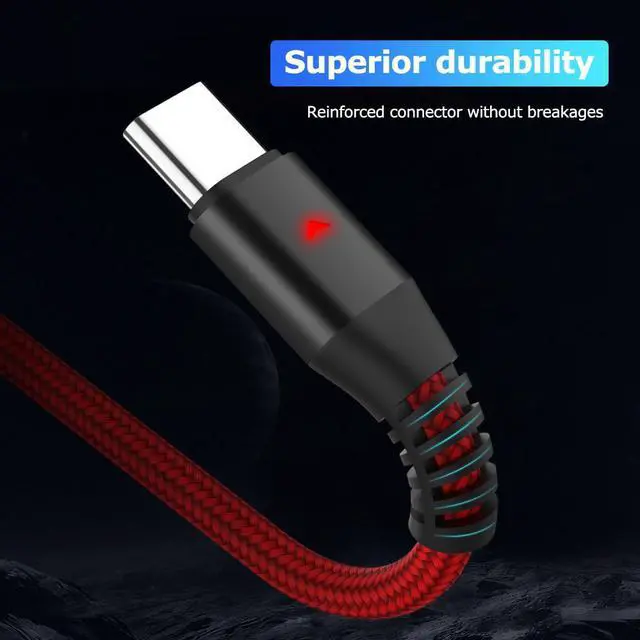 Alt view image 3 of 6 - 3in1 LED USB Charging Cable for iPhone 13 12 11 Pro 3in1 2in1 Micro USB Type C 8Pin Charger Cable for Huawei Xiaomi POCO X3 M3 Line length:1.2m Color:cream-coloured (Mix Color)