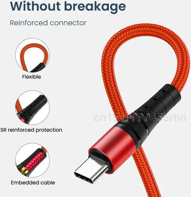 Alt view image 3 of 6 - 4 in 1 USB Type C Charging Cable for iPhone 13 12 11 Pro 3in1 2in1 USB Charging Cable Micro USB Cable for Huawei Samsung 1.2M Color: Beige (Double iOS)