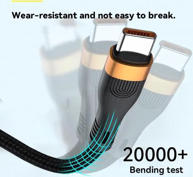 Alt view image 6 of 6 - 3 in 1 PD USB C Cable for iPhone 14 13 12 3in1 100W QC4.0 3.0 Fast Charging Micro USB Type C Cable for Macbook Samsung Xiaomi 1.5M (Green 3in1)