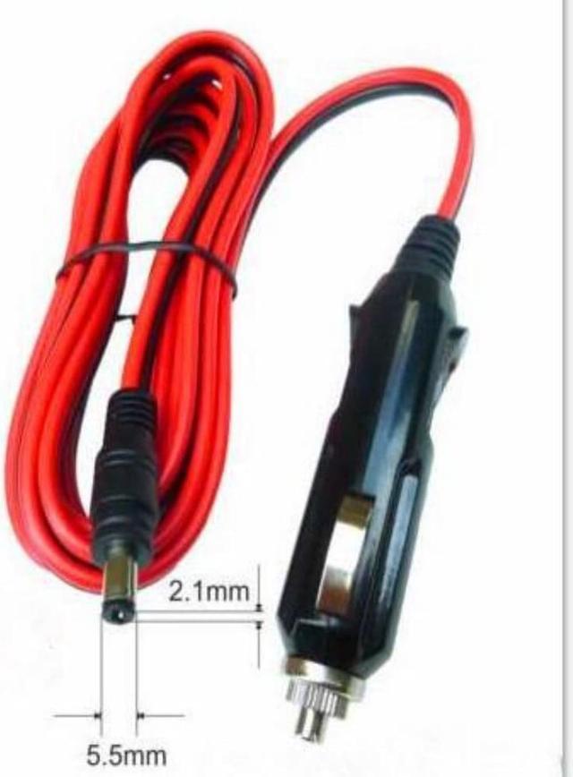 New 12V 5A DC Car Cigarette Lighter Charger With Fuse, Universal Power  Adapter DC Plug 5.5x2.1mm Cable 1.2m 