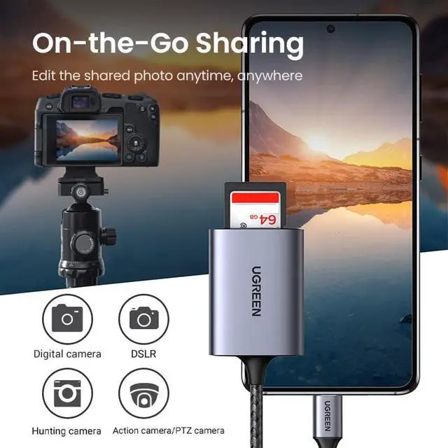 Alt view image 3 of 5 - USB-C Card Reader USB3.0 SD Micro SD TF Card Reader for Laptop PC Macbook Samsung Memory Card Adapter(USB-A Card Reader)