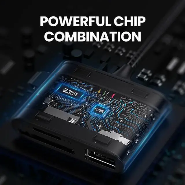 Alt view image 3 of 4 - USB C Card Reader Type C to USB SD Micro SD Card Reader for iPad Laptop Accessories Memory Card Adapter SD Card Reader(2-in-1 Dual Plug)