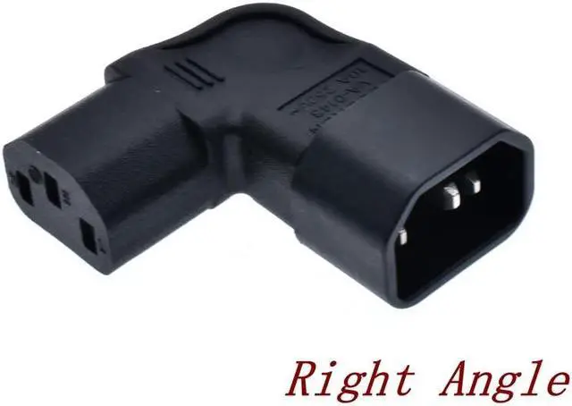 Main image of IEC60320 C13 Angle Converter Angle Extension Cable C13 to C14 PDU Angle Power Cables Male to Female AC Power Cord 10A 250V(Right Angle Adapter)