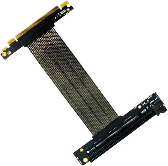 Main image of PCIe 4.0 X16 Extension Cable Riser PCI Express 64GB\S GEN4 for 4090 Graphics Card ATX PC Chassis 90° Angle Vertical GPU Adapter(15cm)