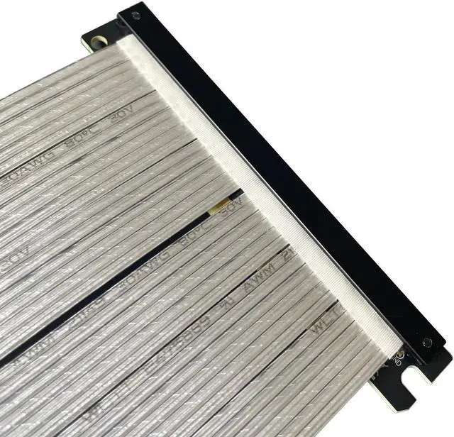 Alt view image 3 of 6 - PCI-E 4.0 X16 Riser Cable PCI Express Double Reverse GPU Extender Silver Cord for ITX A4 PC Case AI RTX4090 Video Card Extension(K33JK-SI)(19CM)