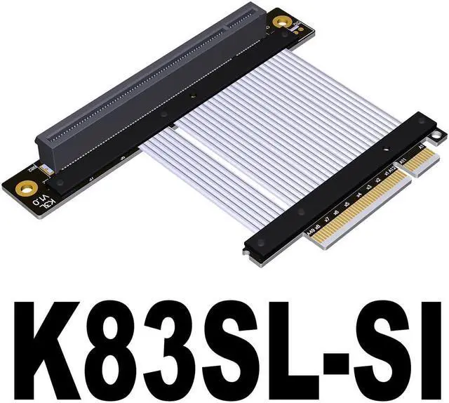 Main image of PCI-E 4.0 X8 to X16 Riser Cable Card PCI Express Gen4 8x 16x Slot GPU Extender for Gaming Graphics Video K83SF-SI(K83SL-SI)(20CM)
