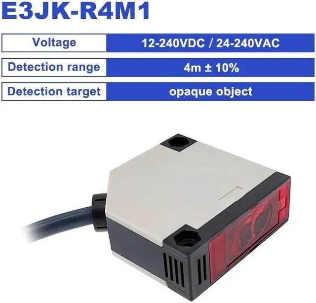 Main image of E3JK-R4M1-240vPhotoelectric Switch DC24V AC220V 24V-220V Diffuse Reflection Infrared Switch Diffuse Reflective Sensor(E3JK-R4M1-240v)
