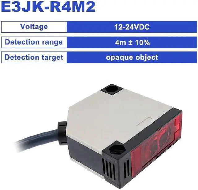 Main image of E3JK-R4M2-24V Photoelectric Switch DC24V AC220V 24V Diffuse Reflection Infrared Switch Diffuse Reflective Sensor(E3JK-R4M2-24v)