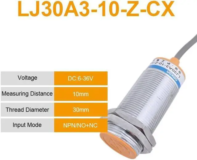 Main image of M30 10mm 15mm DC6~36V Inductive Proximity Sensor Switch LJ30A3-10(15)-Z/BX/AX/CX/BY/AY/CY/EX/DX 2/3/4-wire PNP/NPN NO NC(LJ30A3  10  Z  CX)