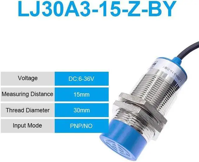 Main image of M30 10mm 15mm DC6~36V Inductive Proximity Sensor Switch LJ30A3-10(15)-Z/BX/AX/CX/BY/AY/CY/EX/DX 2/3/4-wire PNP/NPN NO NC(LJ30A3 15 Z BY Blue)