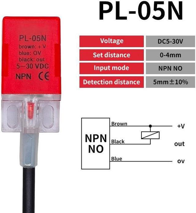 Main image of Inductive Proximity Switch Sensor Sn-5mm PNP NPN NO 5-30VDC(PL-05N)