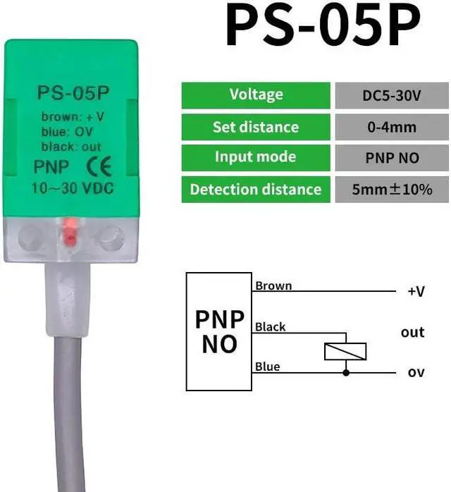 Main image of Inductive Proximity Switch Sensor Sn-5mm PNP NPN NO 5-30VDC(PS-05P)