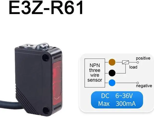 Main image of Infrared Photoelectric Switch Sensor Diffuse Reflection DC12V-24V with Bracket(E3Z-R61)