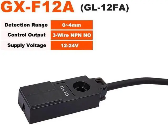 Main image of Mini Square Proximity Switch 1m NPN 3-wire Inductive Sensor Normally Colsed Normally Open GX-F8 GX-H8 GX-F12(GX-F12A)