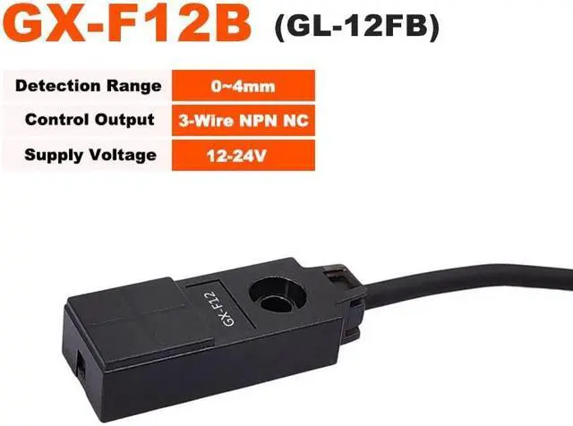 Main image of Mini Square Proximity Switch 1m NPN 3-wire Inductive Sensor Normally Colsed Normally Open GX-F8 GX-H8 GX-F12(GX-F12B)