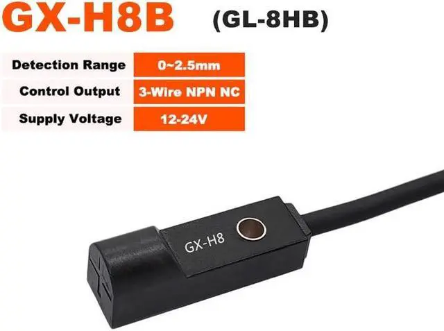 Main image of Mini Square Proximity Switch 1m NPN 3-wire Inductive Sensor Normally Colsed Normally Open GX-F8 GX-H8 GX-F12(GX-H8B)