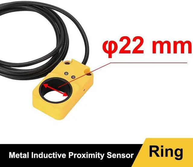 Main image of Ring Proximity Switch NPN NO Metal Inductive Sensor Screw Spring Steel Ball Metal Object Speed Detect(22mm)