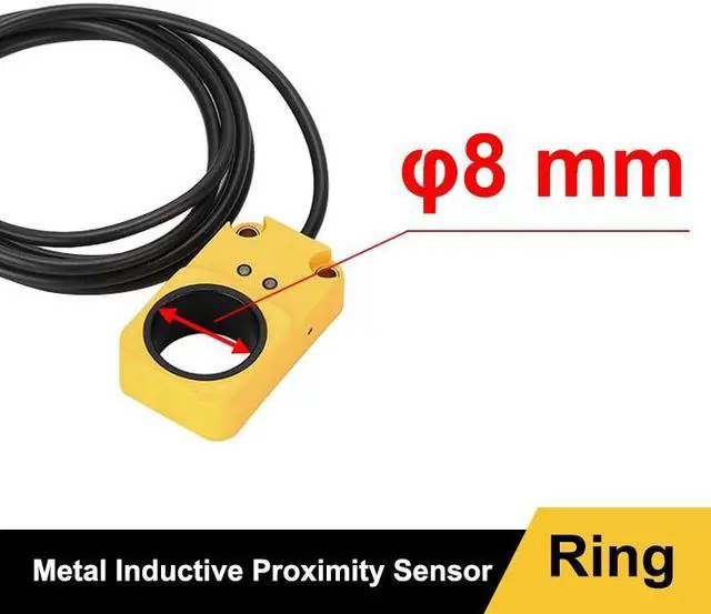 Main image of Ring Proximity Switch NPN NO Metal Inductive Sensor Screw Spring Steel Ball Metal Object Speed Detect(8mm)