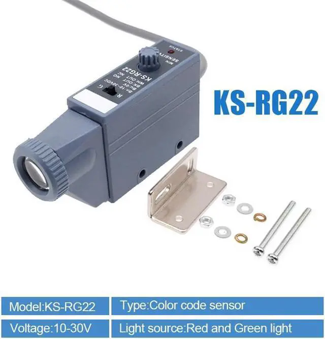 Main image of 1Pcs Color code sensor 10-30V detection photoelectric switch color mark  Automatic color recognition(KS-RG22)