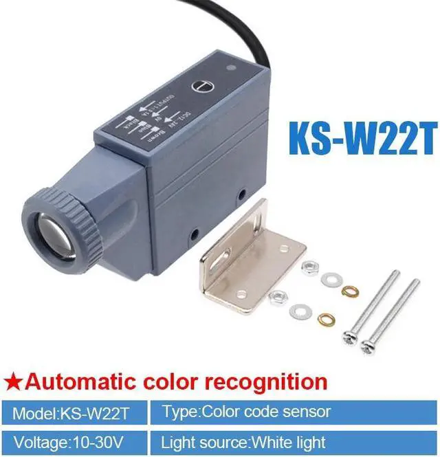 Main image of 1Pcs Color code sensor 10-30V detection photoelectric switch color mark  Automatic color recognition(KS-W22T)