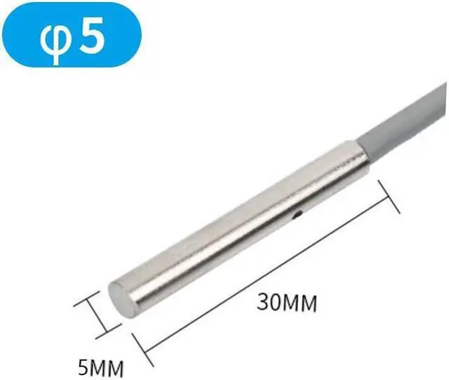 Main image of Micro Proximity Switch Three Wire Inductive Sensor with 2m Cable IP68 Waterproof NPN PNP NO NC Inductive Metal(PNP NO)(o5)