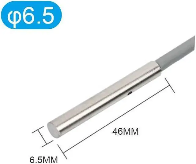 Main image of Micro Proximity Switch Three Wire Inductive Sensor with 2m Cable IP68 Waterproof NPN PNP NO NC Inductive Metal(PNP NO)(o6.5)