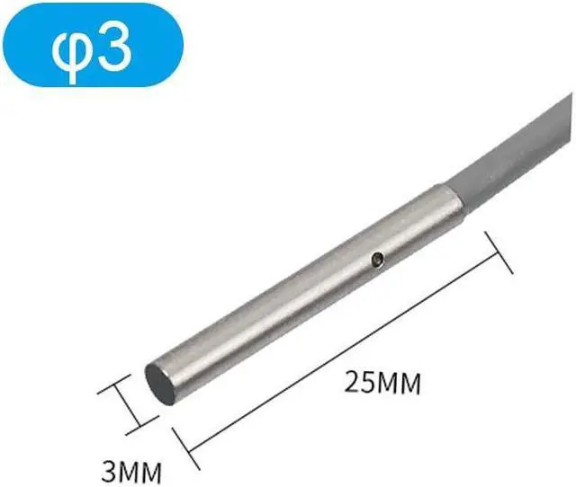 Main image of Micro Proximity Switch Three Wire Inductive Sensor with 2m Cable IP68 Waterproof NPN PNP NO NC Inductive Metal(PNP NC)(o3)