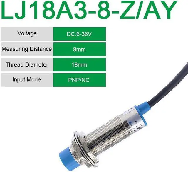 Main image of 1Pcs LJ18A3-8-Z-BX 18A3-5-Z/BY Proximity Sensor Switch DC6~36V M18 AX/AY/CX/CY/EZ/DZ  PNP/NPN NO NC(LJ18A3-8-Z-AY)